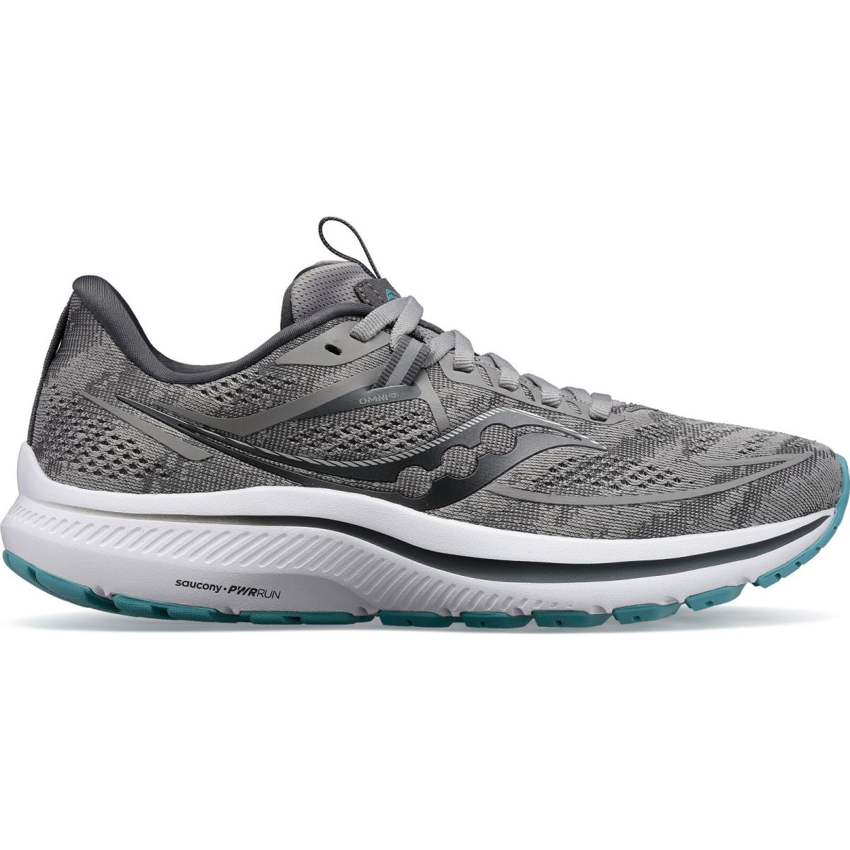 Saucony Women Omni 21 Wide Shoes - Alloy | Rainfall