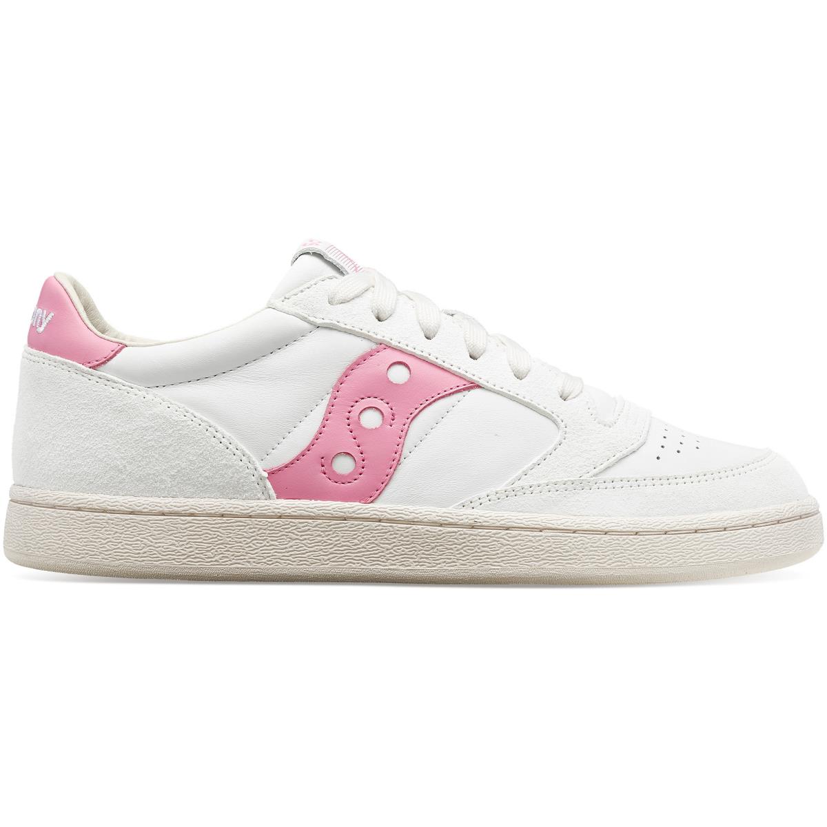 Saucony Unisex Jazz Court Premium Shoes - White | Pink