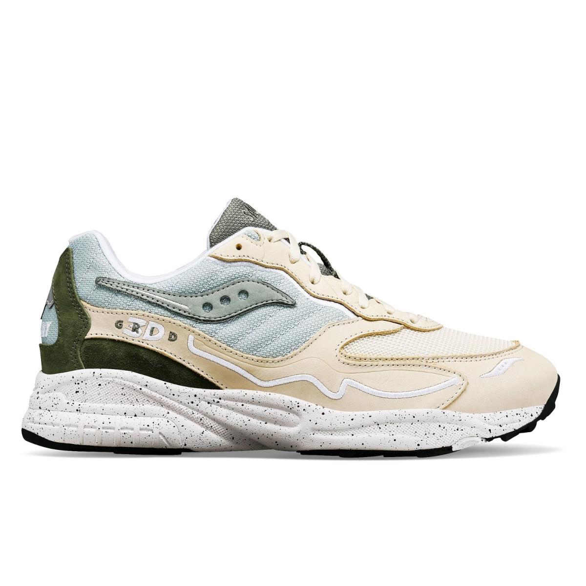 Saucony Unisex 3D Grid Hurricane Premium Shoes - Beige | Green