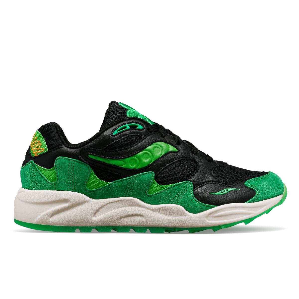 Saucony Unisex Shamrock Grid Shadow 2 Shoes - Black | Green