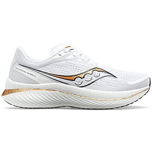 Saucony Men`s Endorphin Speed 3 Sneaker White/gold 15 - White/Gold