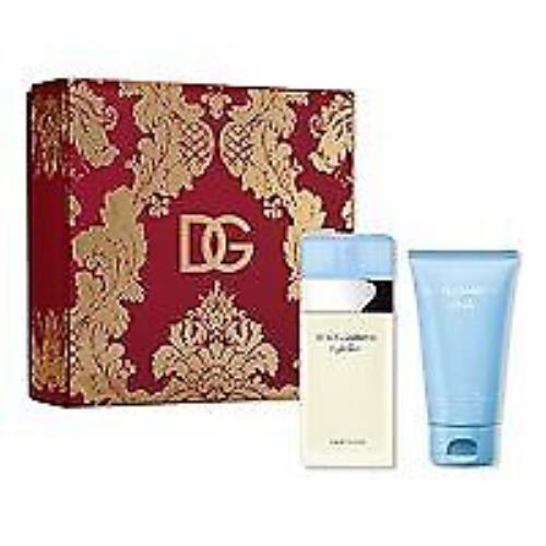 Light Blue by Dolce Gabbana 2 Pc Gift Se 1.7oz Edt Spray + 1.7oz B/c For W