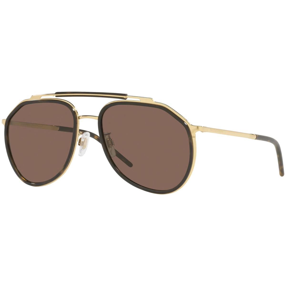 Dolce Gabbana Men`s Gold-tone/havana Pilot Sunglasses - DG2277 0273 - Italy