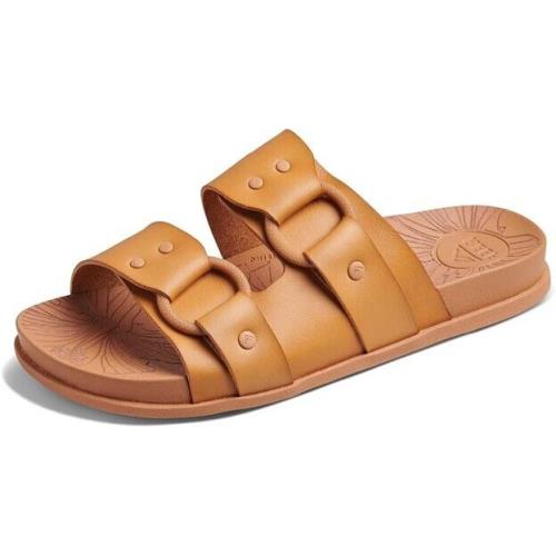 Reef Women`s Cushion Vera Cruz Slide Sandals Natural Tan Size 6