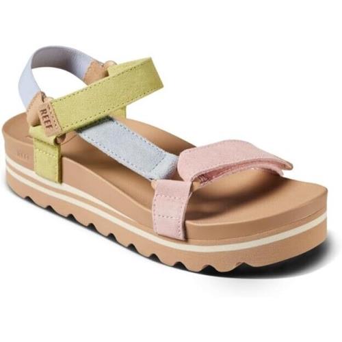 Reef Women`s Cushion Rem Hi Sandals Meringue Pink Blue Green Size 10