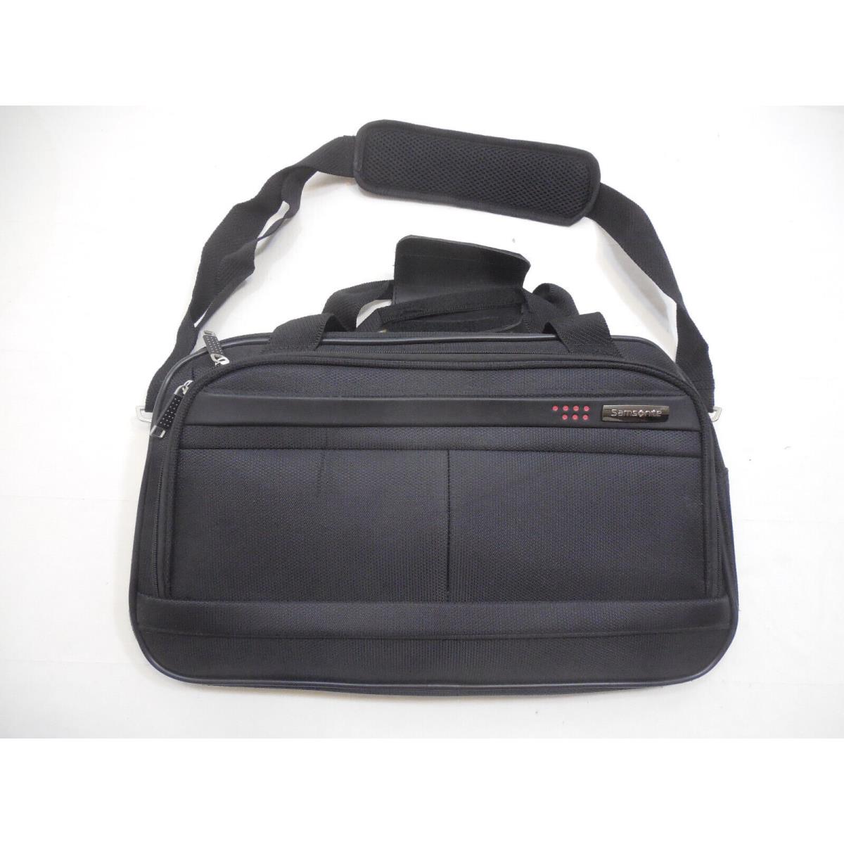 Samsonite Black Soft Side Carry-on Bag Shoulder Strap 18 X12 X 9 Brifcase Laptop