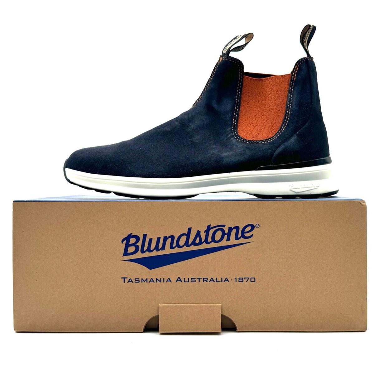 Blundstone Elastic Sided Boot Active Navy Burnt Orange Size US 12