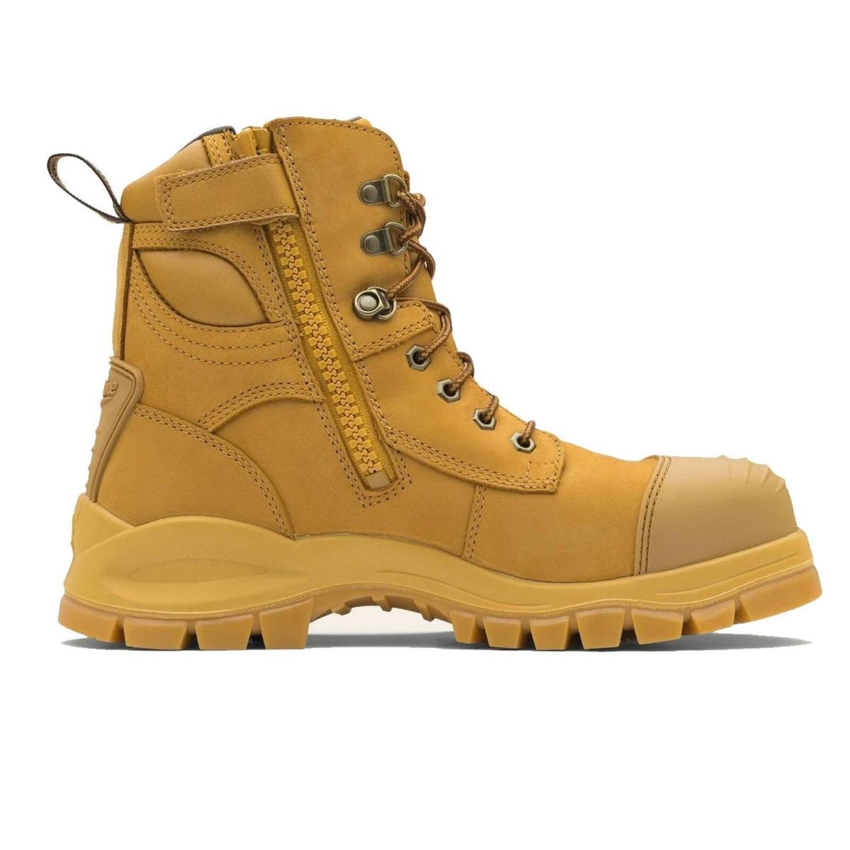 Blundstone Mens Shoes Rotoflex Ankle Zip/lace Composite Safety Boot Wheat 9.5