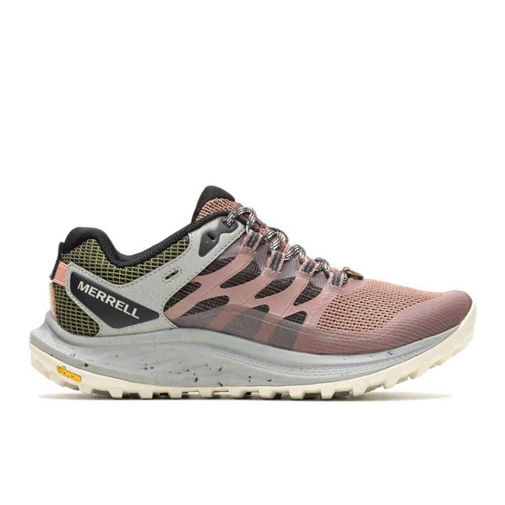 Merrell Women`s Antora 3 Trail Running - Burlwood/avocado - Burlwood/Avocado