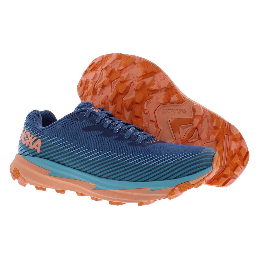 Hoka One One Torrent 2 Womens Shoes Size 9.5 Color: Blue/real Teal/cantaloupe - Blue, Main: Blue