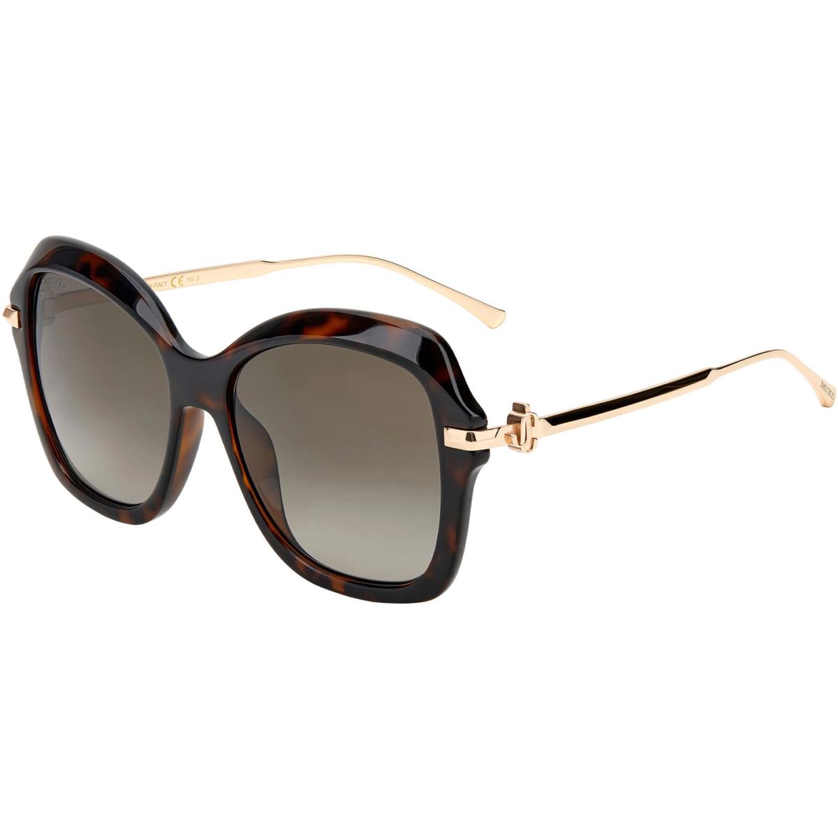 Jimmy Choo Tessy Women`s Oversize Butterfly Sunglasses w/ Gradient Lens Tessygs Dark Havana/Brown Gradient (0086 HA)