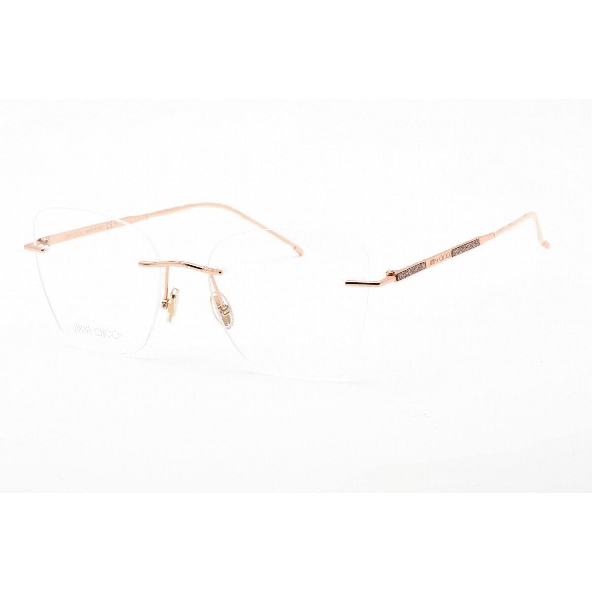 Jimmy Choo Eyeglasses JC363-0DDB-56 Size 56/18/shield W Case - Clear Lens, Frame: Clear Lens