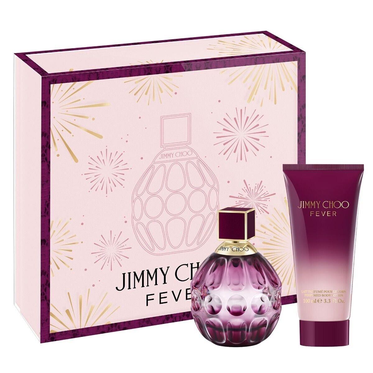 Jimmy Choo Fever Womens 2pc Gift Set 2 oz Edp + 3.3oz Perfumed Body Lotion