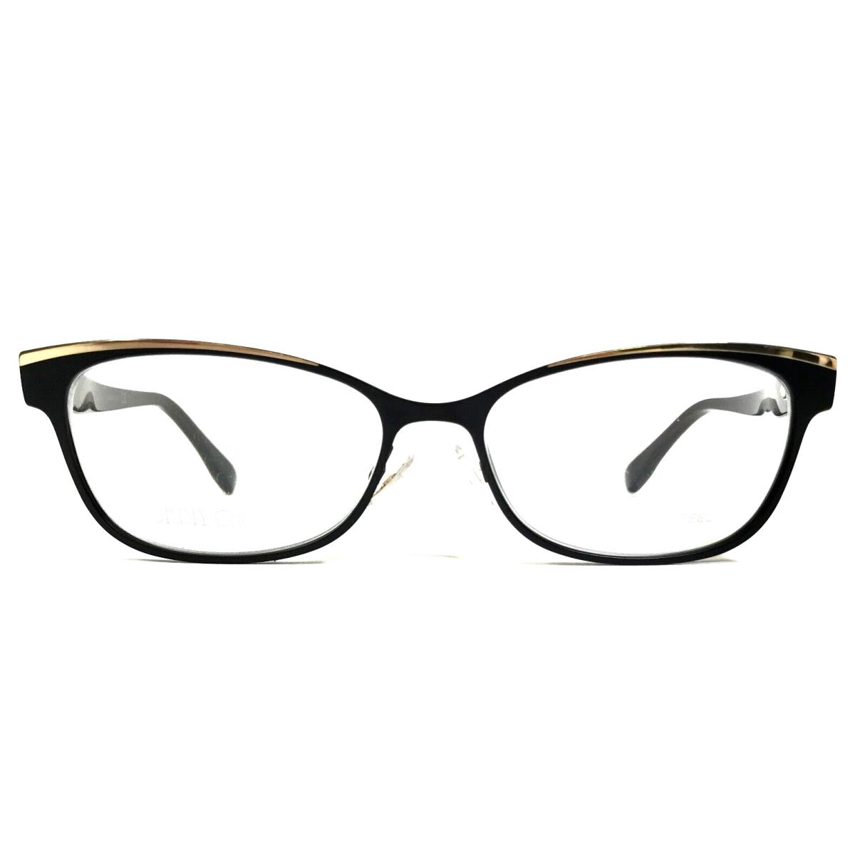 Jimmy Choo Eyeglasses Frames JC147 Pwn Black Brown Leopard Print 52-15-145