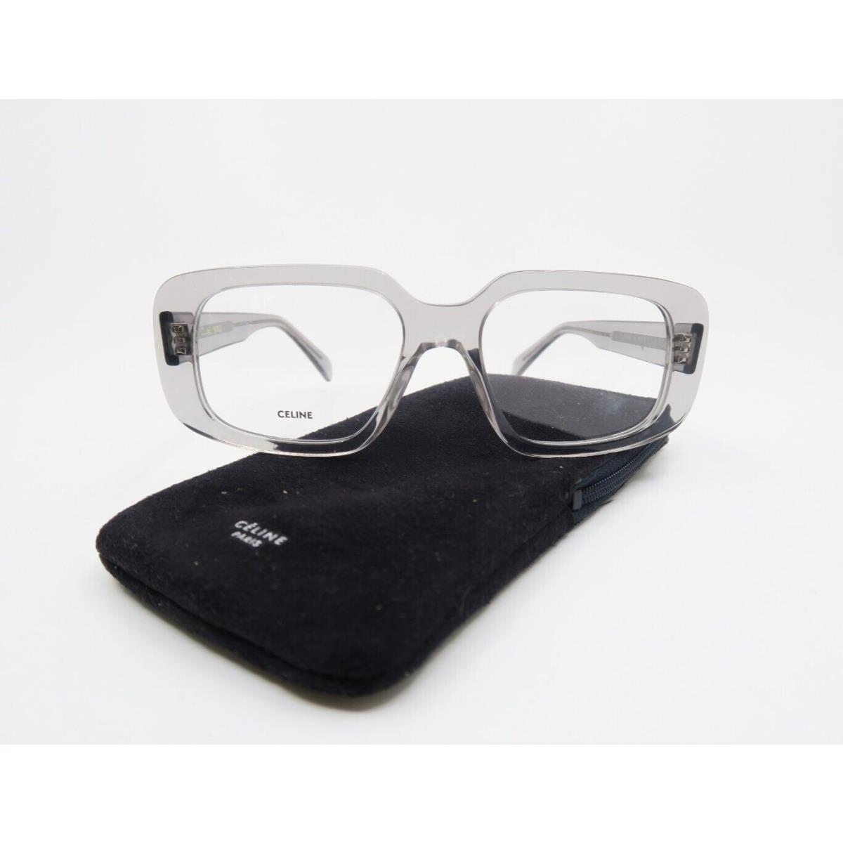 Celine Paris CL501431 020 54mm, Paris CL501431 020 54mm Transparent Grey Rectangle Eyeglasses