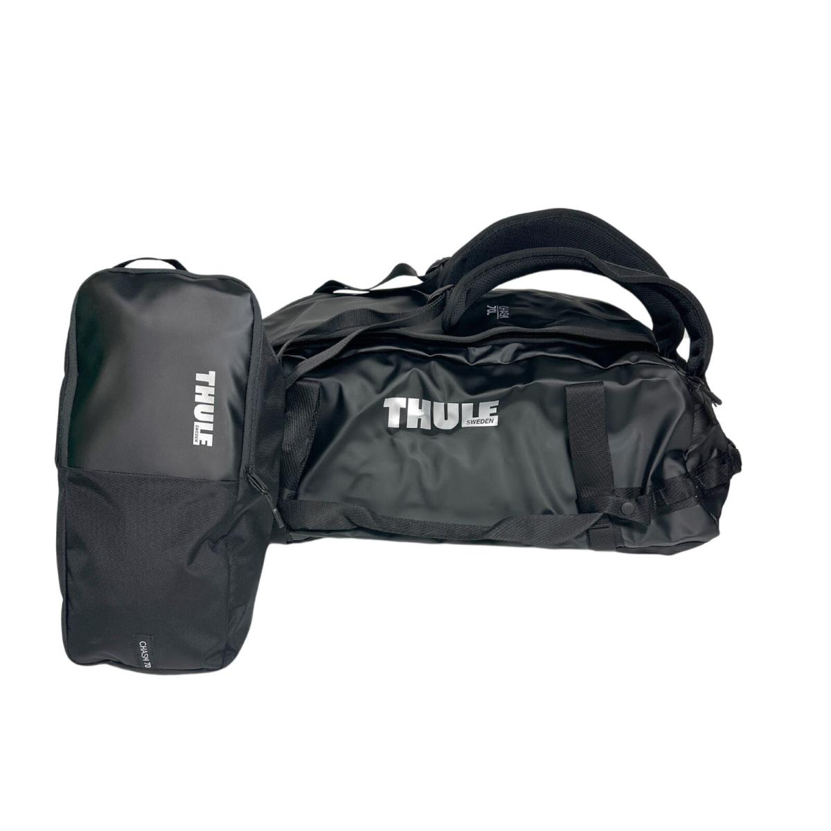 Thule Chasm Unisex 70L Durable Waterproof Tarpaulin Fabric Duffel Bag Black