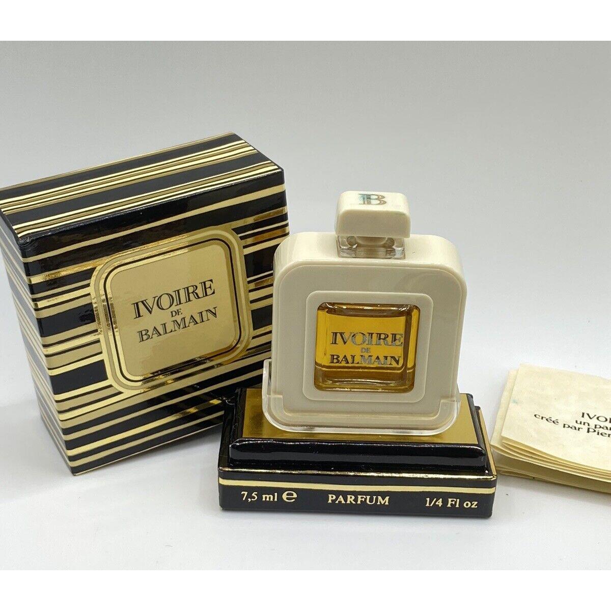 Vintage Rare Ivoire De Balmain Mini Parfum Splash 1 /4 oz / 7.5 ml