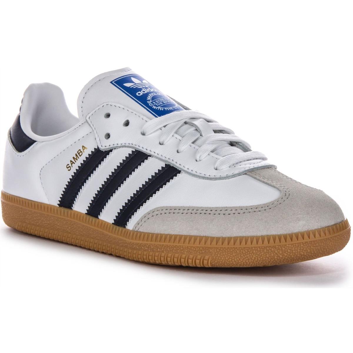 Adidas Samba Og 3 Stripes Retro Contrast 70s Mens Sneaker White Navy US 6 - 13 - WHITE NAVY