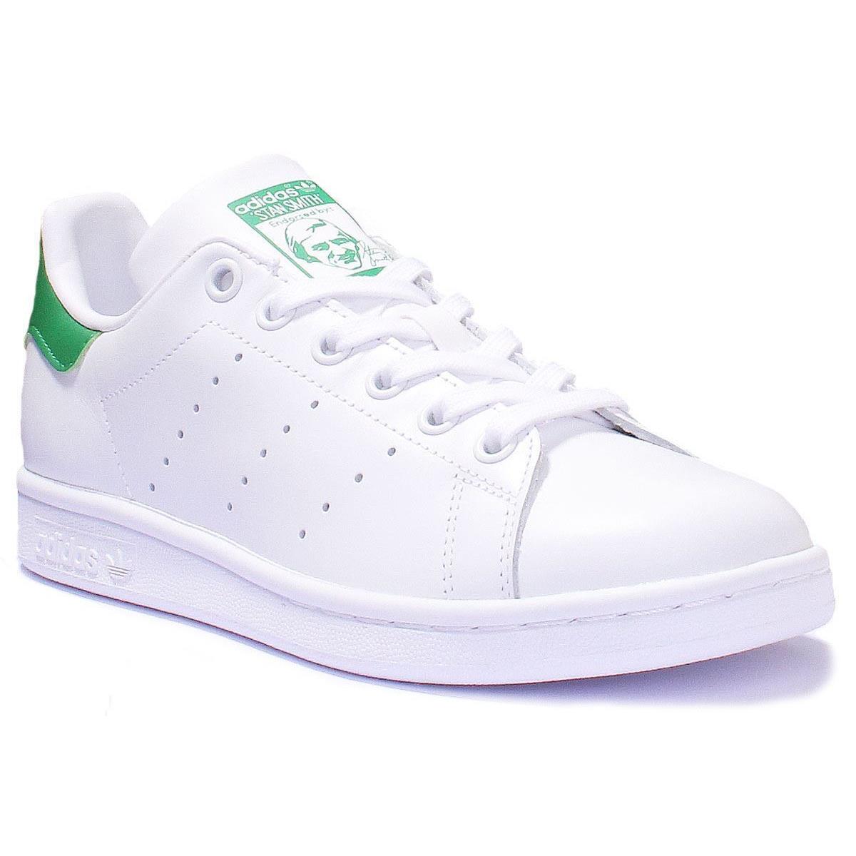 Adidas Stan Smith Classic Tennis Shoes Womens Sneakers In White Green US 5 - 11 - White Blue