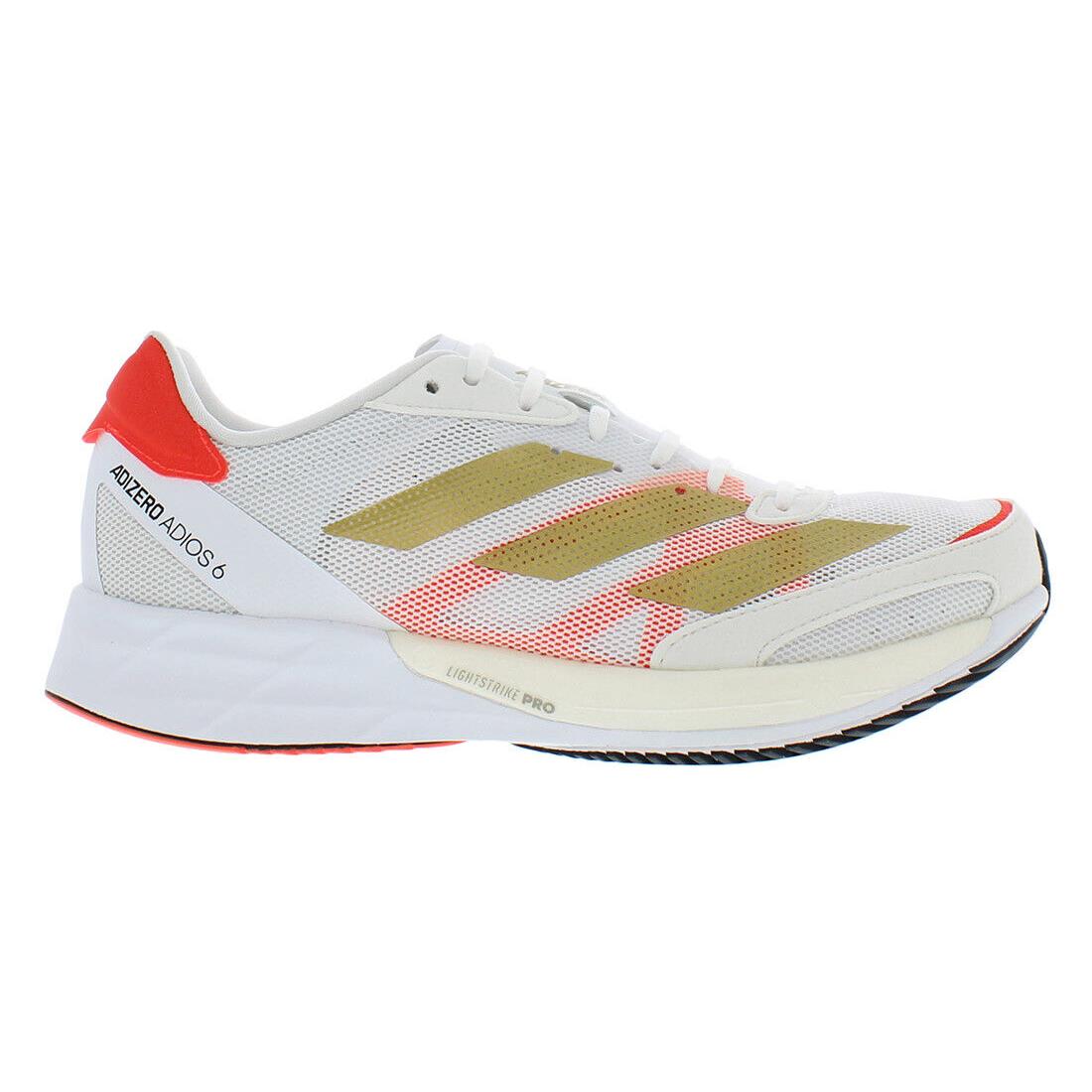 Adidas Adizero Adios 6 Womens Shoes - White/Gold/Red, Main: White