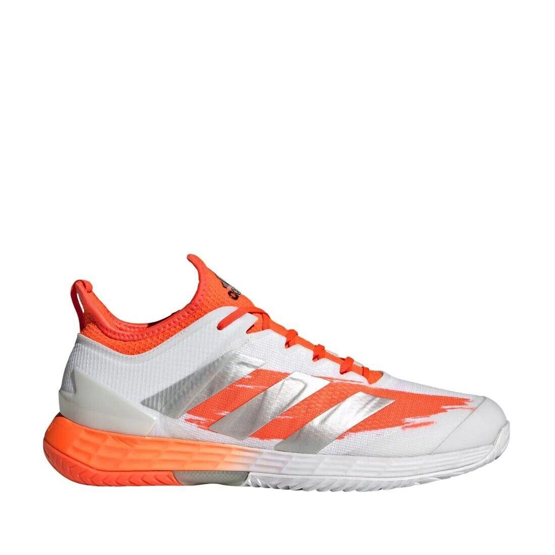 Adidas FZ4882 Men`s Adizero Ubersonic 4 in White/silver Metallic/solar Red - White