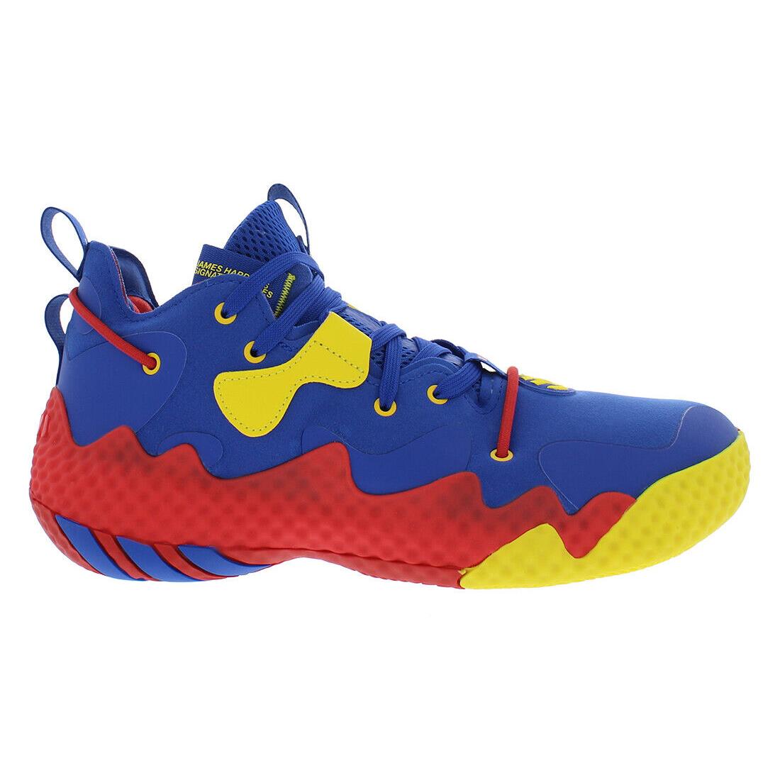 Adidas Sm Harden Vol 6 Unisex Shoes - Blue/Red/Yellow, Main: Blue