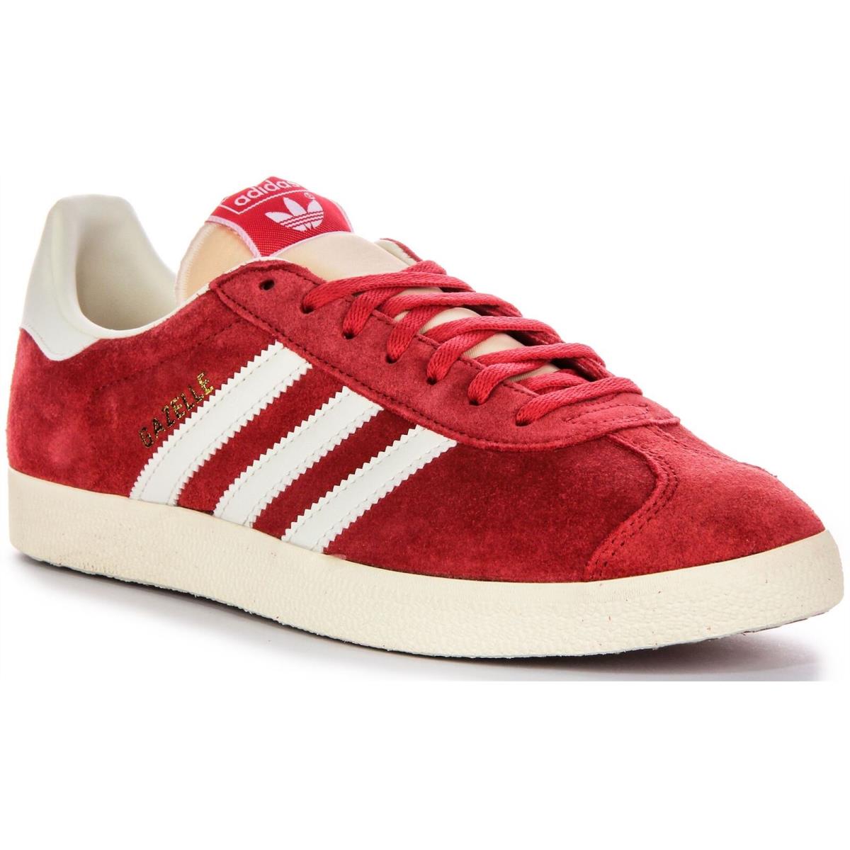 Adidas Gazelle Classic Low Top Suede Mens Sneaker Red White US 6 - 13 - RED WHITE