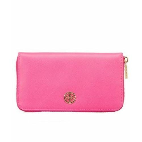 Tory Burch Small Logo Zip Continental Wallet Tory Pink 660 50009063