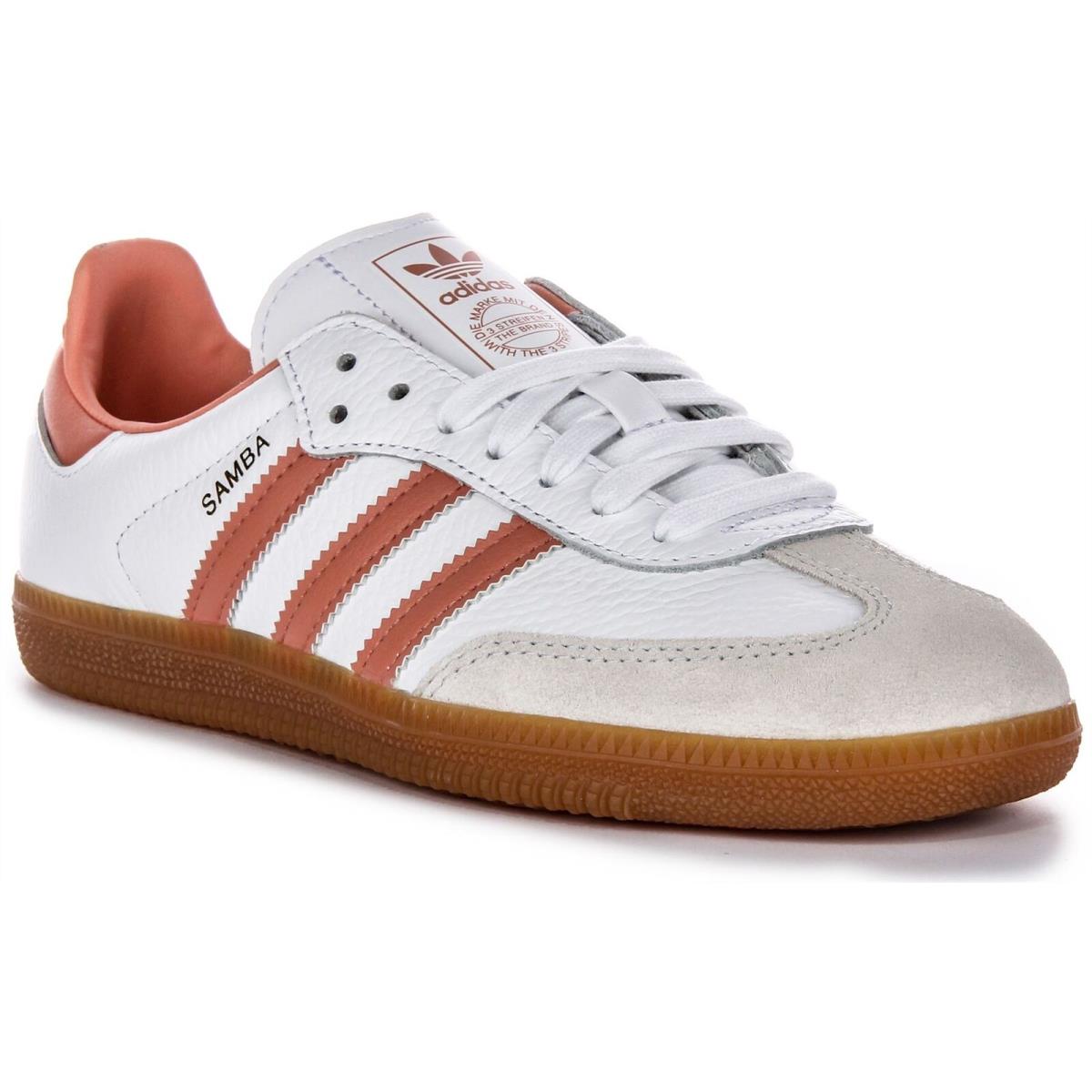 Adidas Samba Og 3 Stripes Retro 70s Womens Sneakers White Pink US 5 - 11