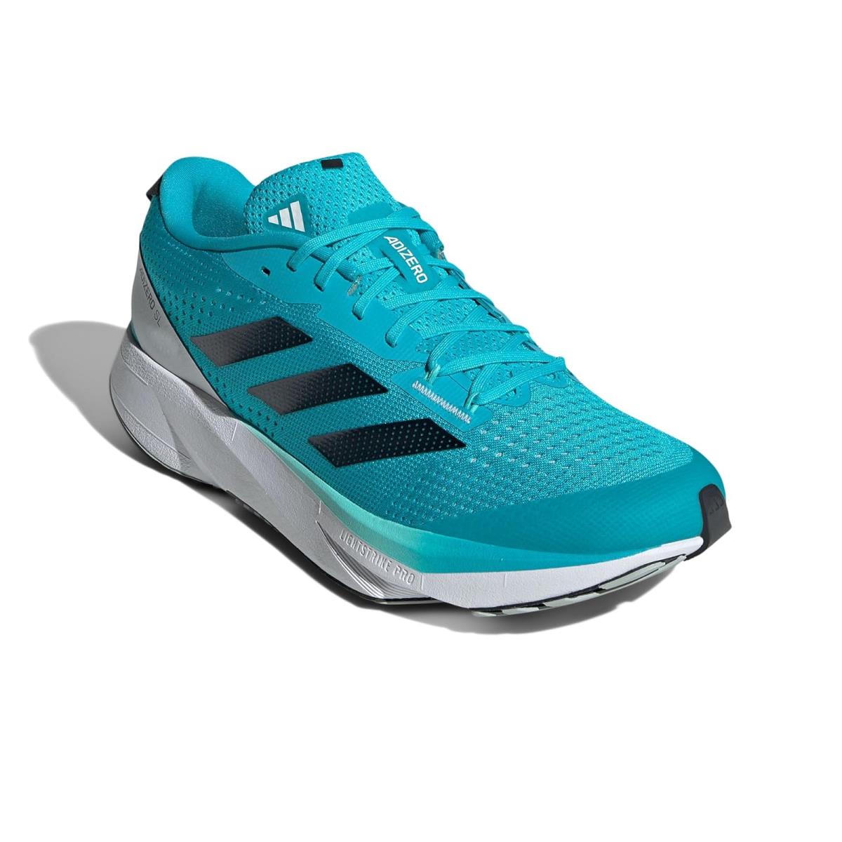 Man`s Sneakers Athletic Shoes Adidas Running Adizero Sl - Lucid Cyan/Black Blue Metallic/Wonder Silver