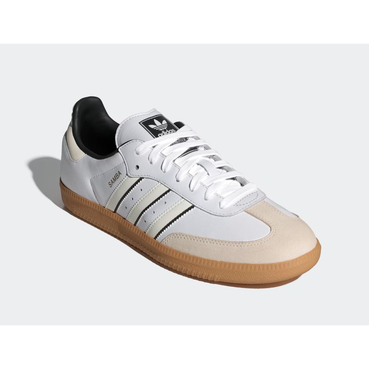 Mens Adidas Samba OG Cloud White Off White Core Black Leather Shoes