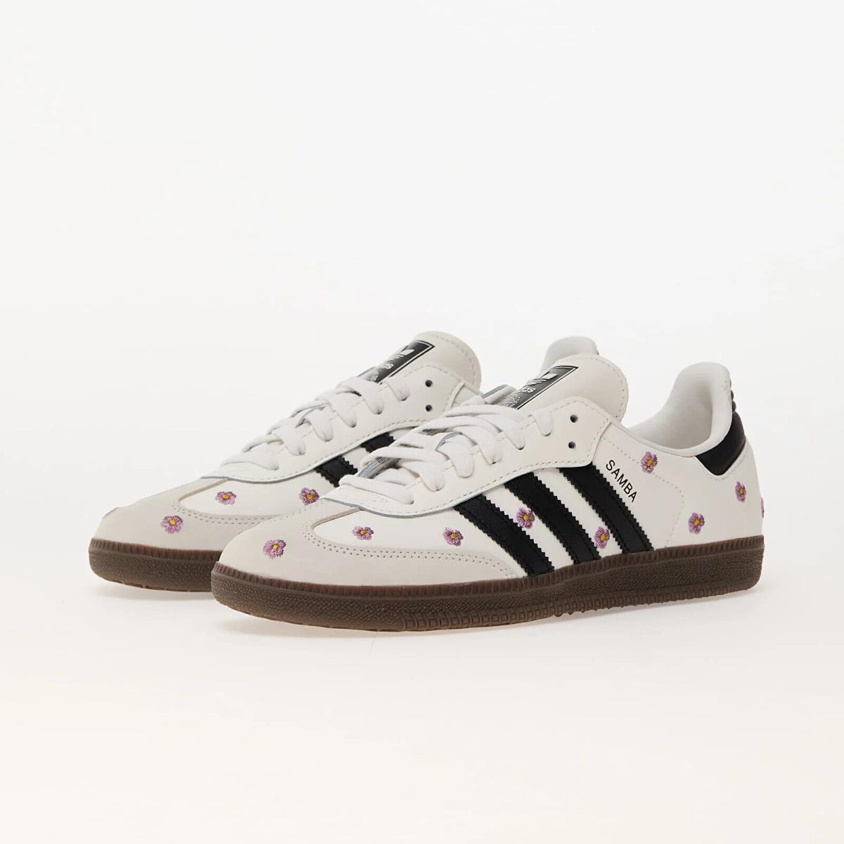 W Adidas Originals Samba OG White Embroidered Floral IF4398 Casual Shoes Sneaker