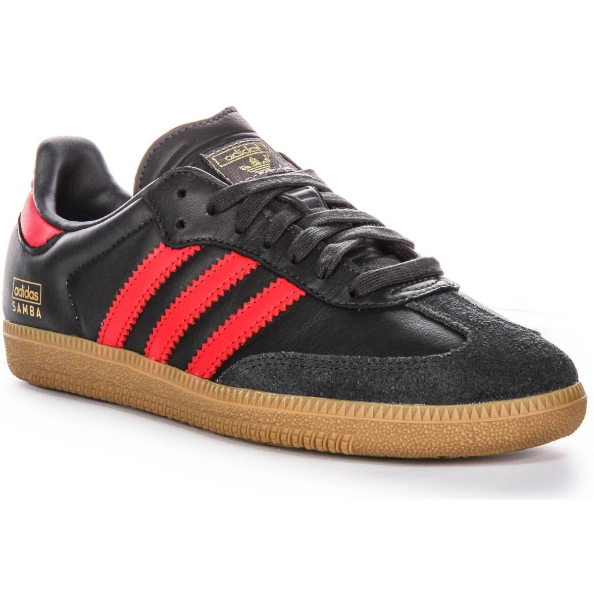 Adidas Samba Og Retro 3 Stripe Contrast 70s Mens Sneaker Black Red US 6 - 13