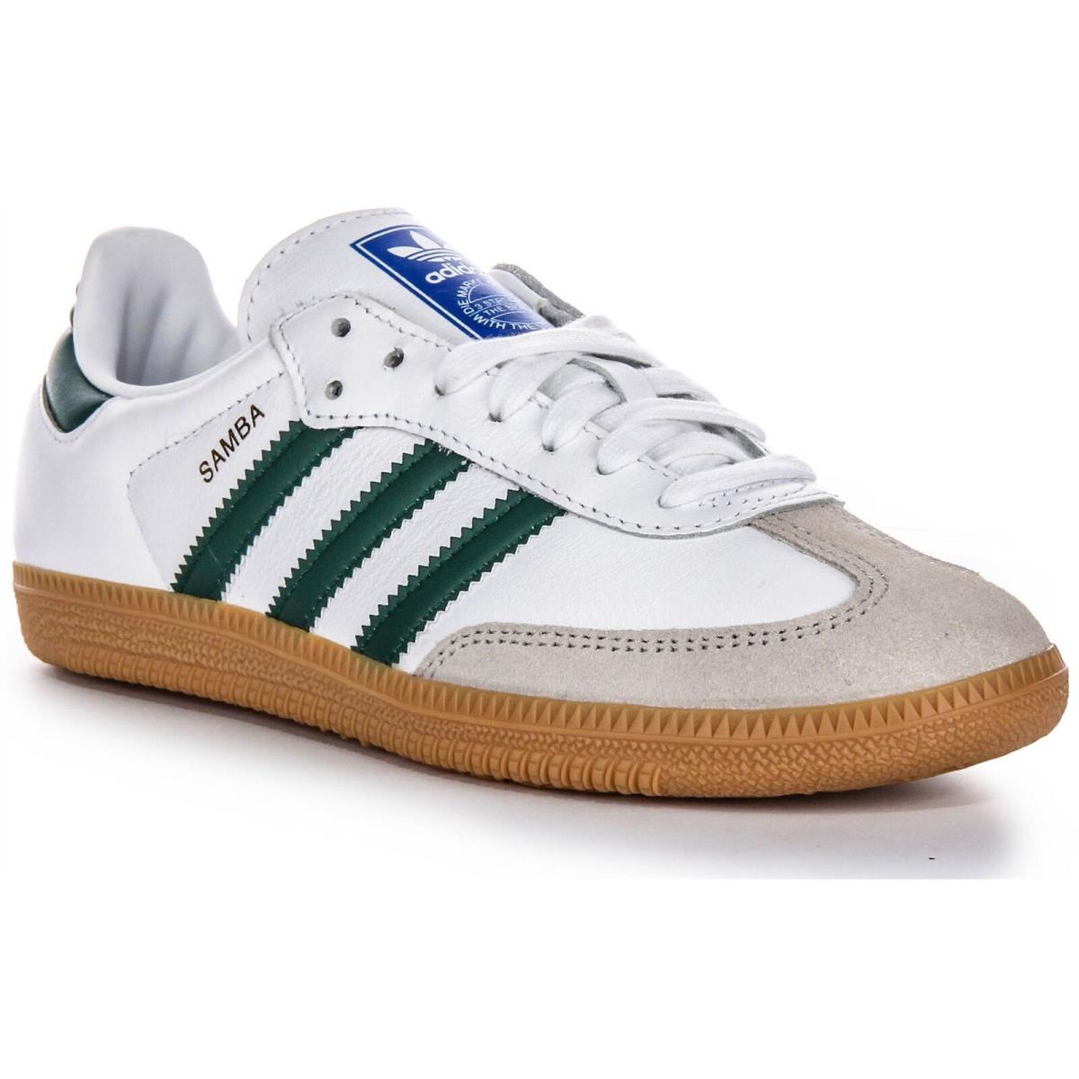 Adidas Samba Og Retro 3 Stripe Contrast 70s Mens Sneaker White Green US 6 - 12