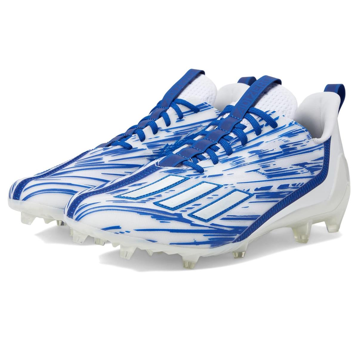 Man`s Sneakers Athletic Shoes Adidas Adizero - White/Team Royal Blue/White