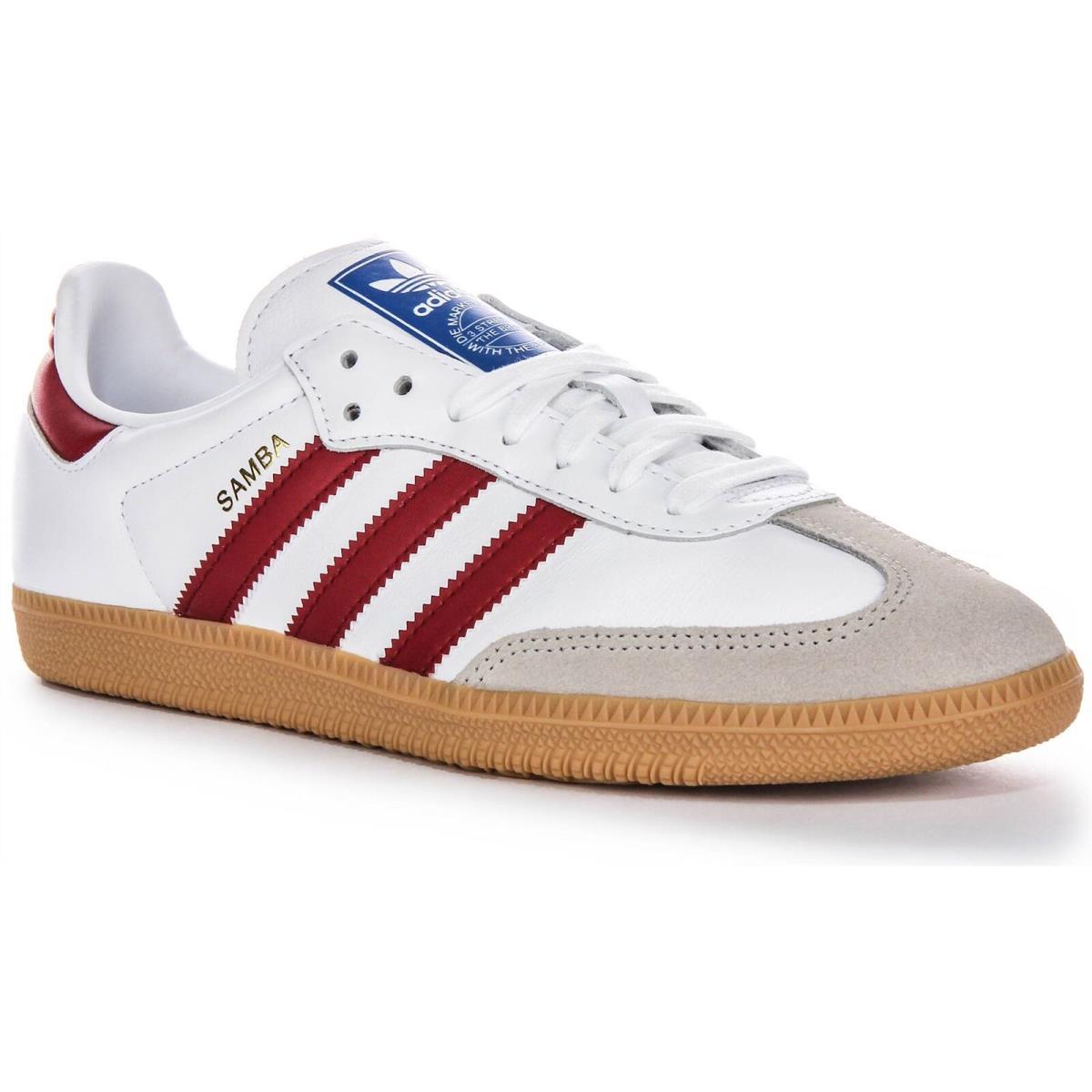 Adidas Samba Og Retro 3 Stripe Contrast 70s Mens Sneakers White Red US 6 - 13