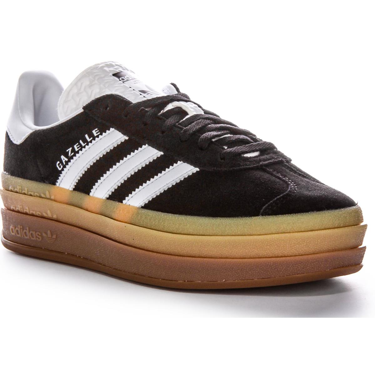 Adidas Gazelle Bold Sneaker Panel Platform Black White Womens US 5 - 11 - BLACK WHITE