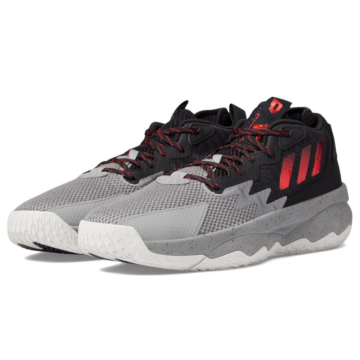 Unisex Sneakers Athletic Shoes Adidas Dame 8 - Grey/Red/Black