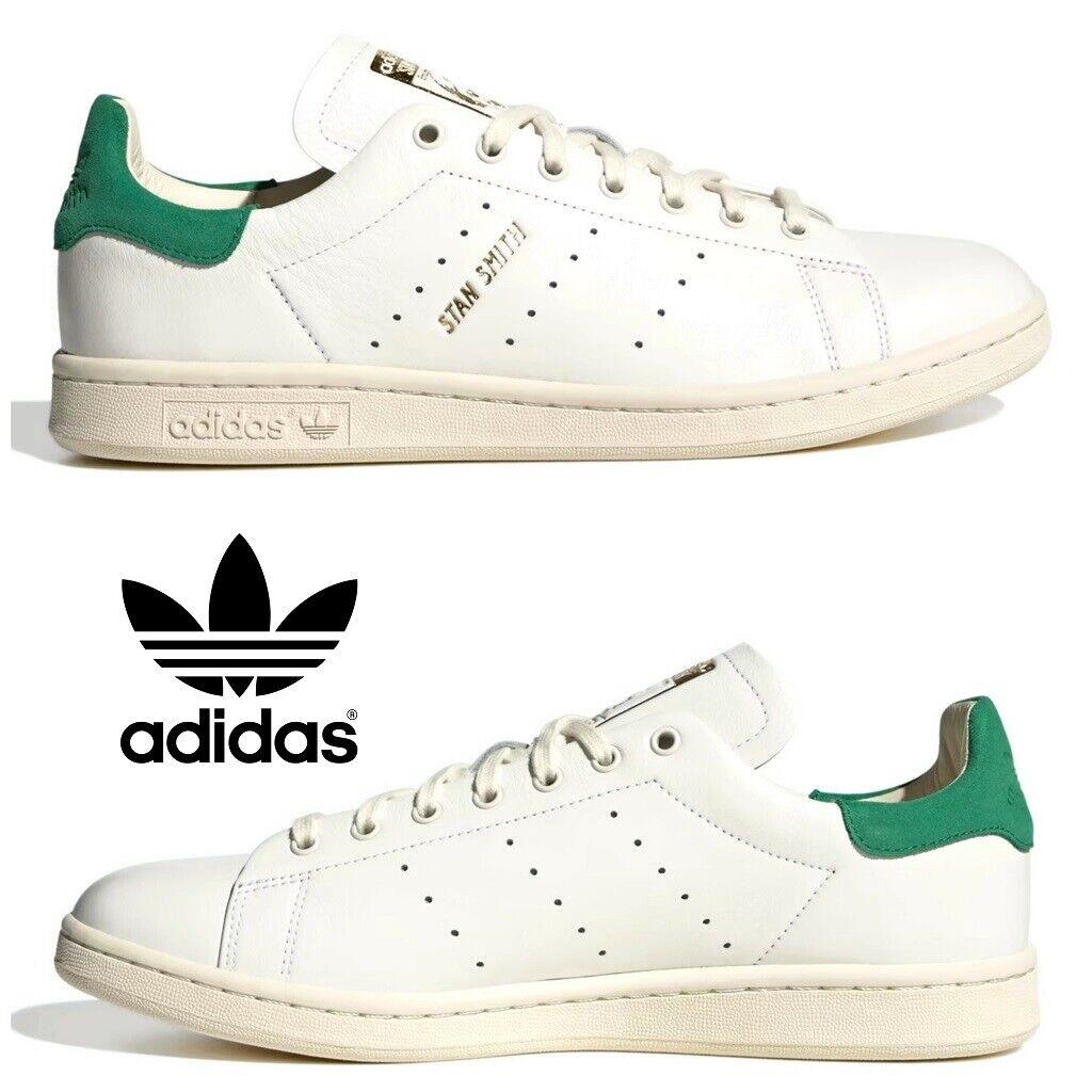 Adidas Originals Stan Smith Lux Men`s Sneakers Comfort Sport Casual Shoes 11.5 - White, Manufacturer: Cloud White / Cream White / Green