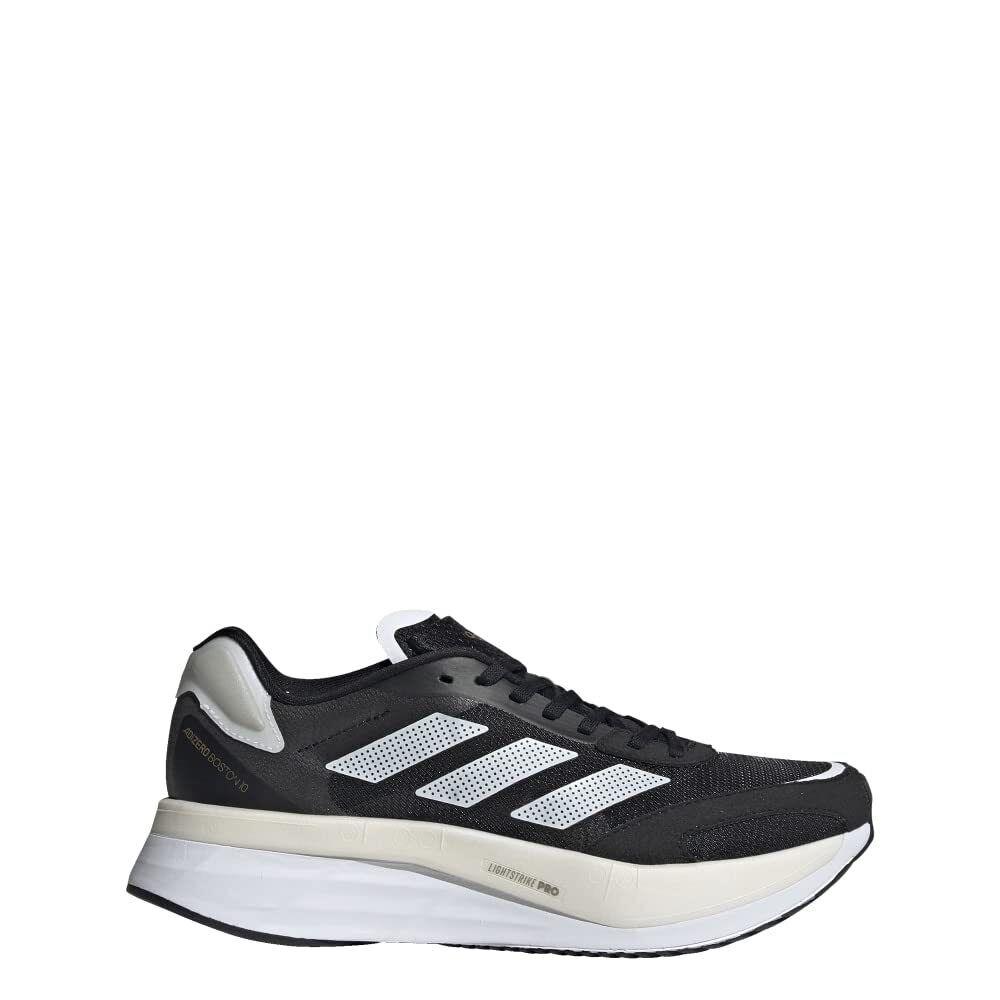 Adidas Women`s Adizero Boston 10 Sneaker - Black/White/Gold Metallic