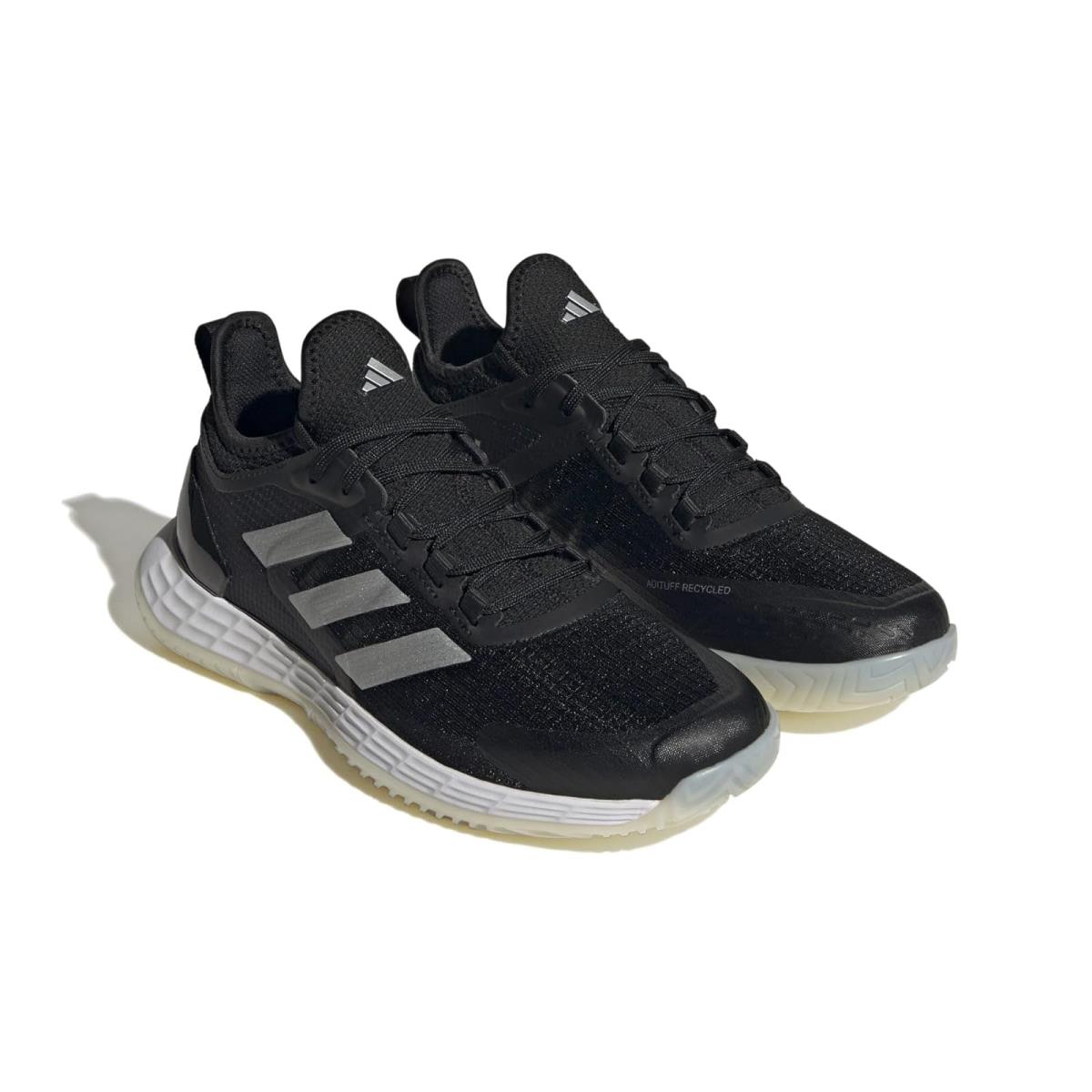 Woman`s Sneakers Athletic Shoes Adidas Adizero Ubersonic 4.1 - Core Black/Silver Metallic/Footwear White 1