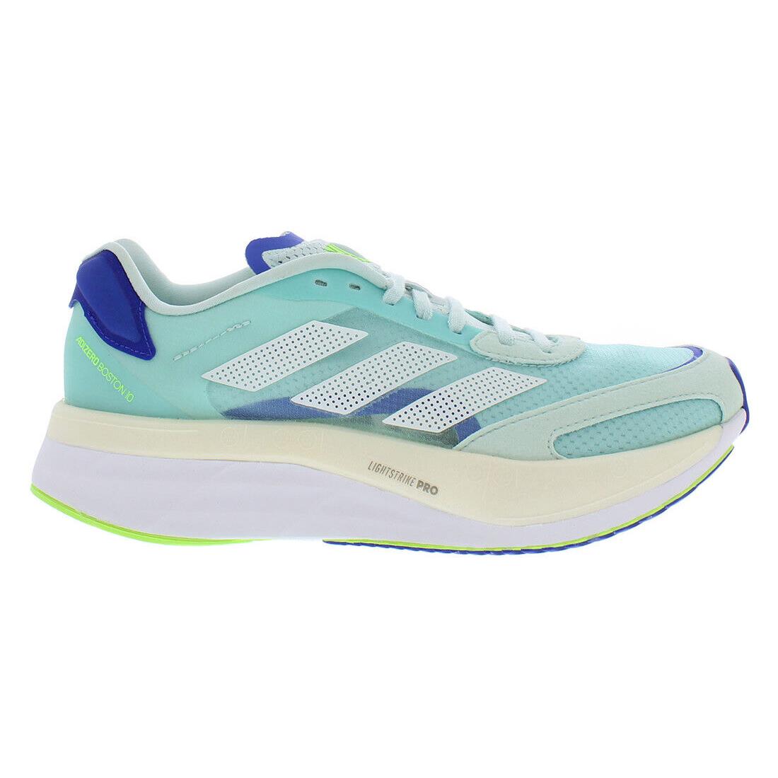 Adidas Adizero Boston 10 Womens Shoes - Blue/Cream, Main: Blue