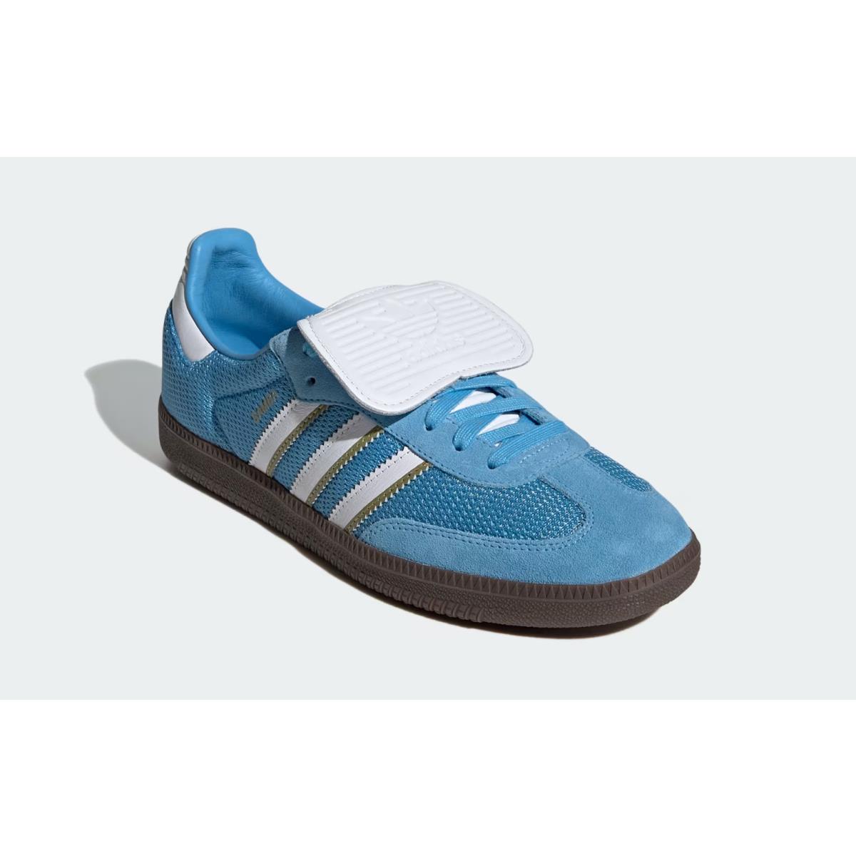 Mens Adidas Samba OG Semi Blue Burst Cloud White Mesh Shoes