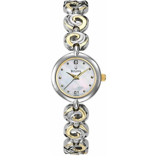 Bulova Women`s 98P003 Two Tone Diamond Dial Watch