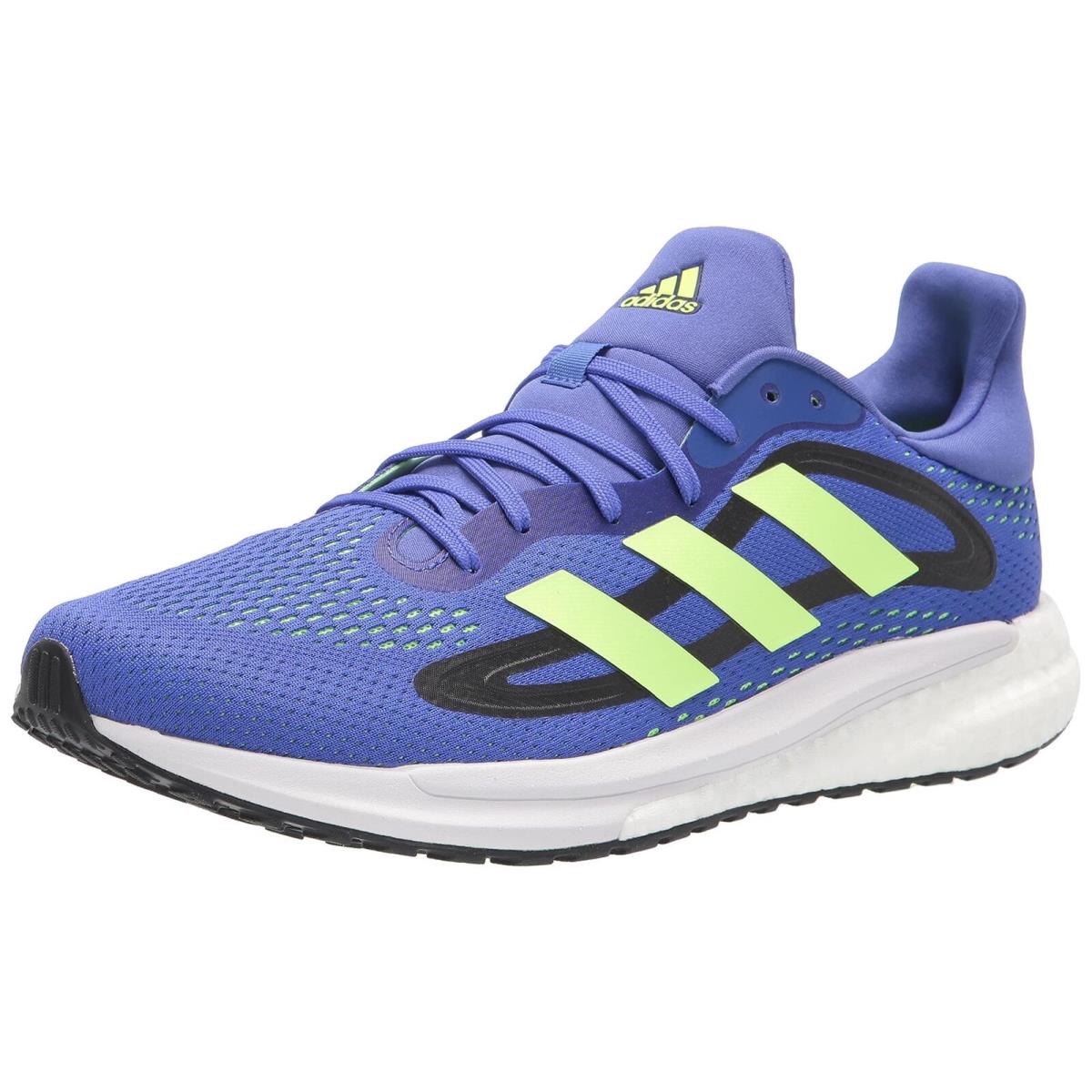 Adidas Men`s Solar Glide 4 Running Shoe Sonic Ink/signal Green/black 11.5