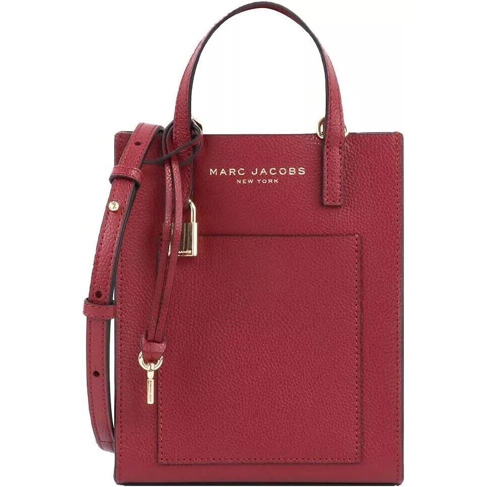 Marc Jacobs Mini Grind Women`s Pomegranate Leather Tote Bag H001L03FA22