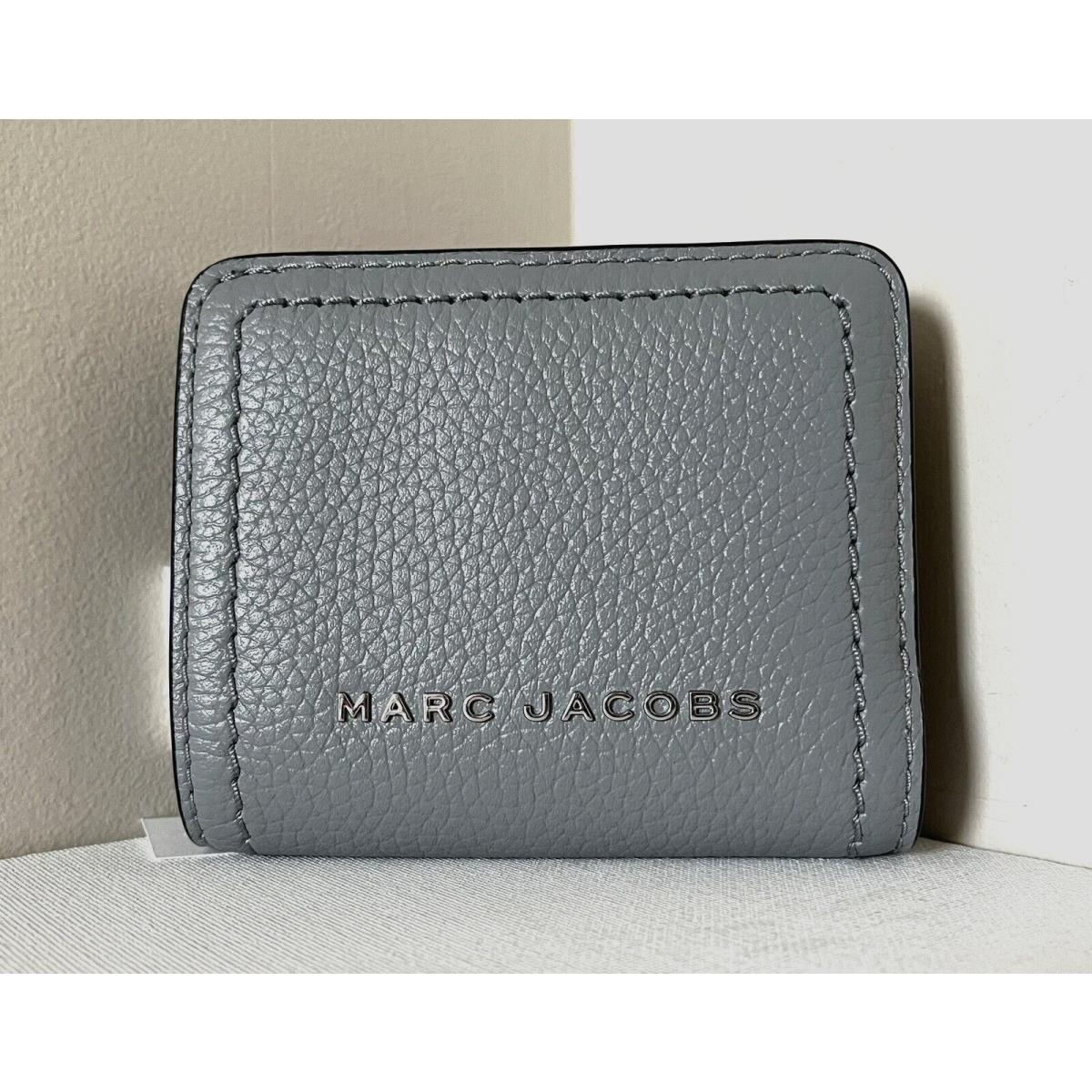 Marc Jacobs Compact Bifold Wallet Leather Grey / Black Multi