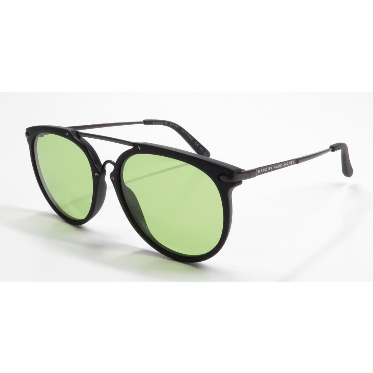 Marc By Marc Jacobs Sunglasses MMJ415/S 06IGE Black Matt Round Green Lenses