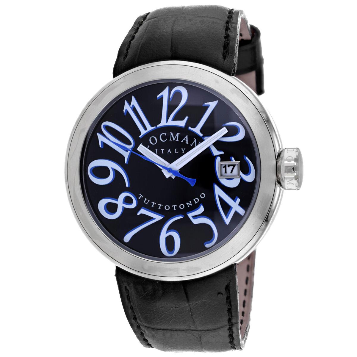 Locman Men`s Tuttotondo Black Dial Watch - 341BKWHBK