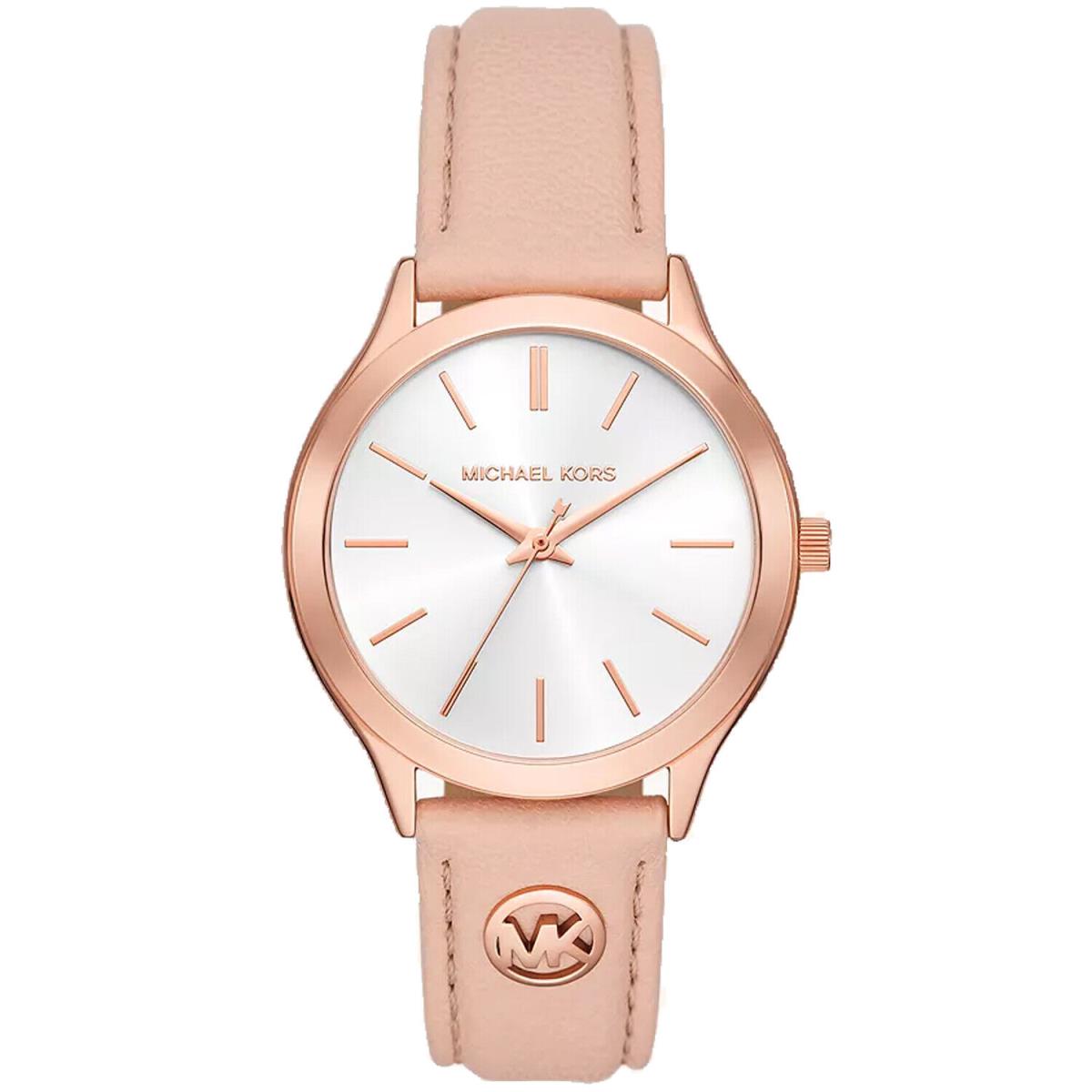 Michael Kors Women`s Slim Runway White Dial Watch - MK7467